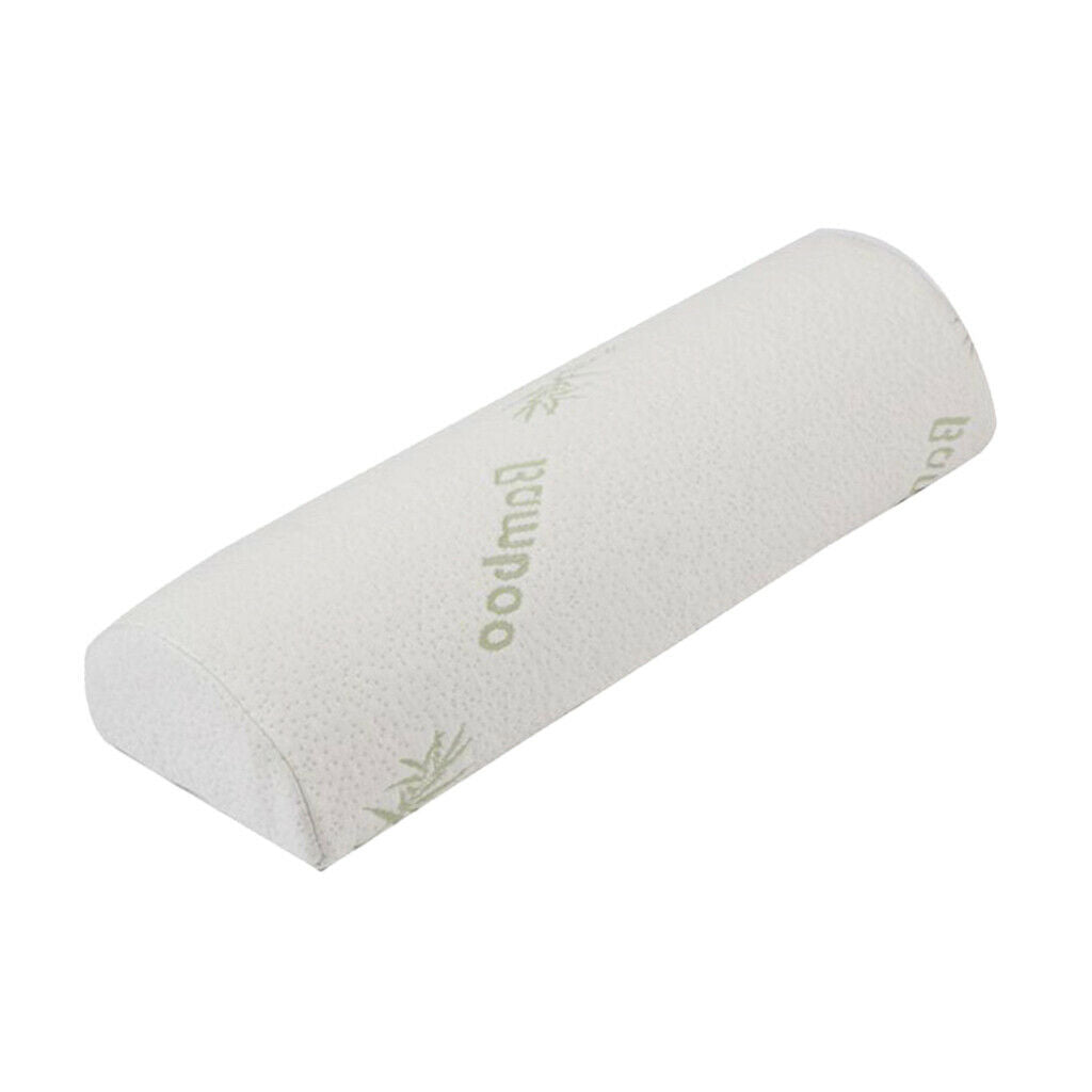 Half Moon Memory Foam Lumbar &Leg Bolster Pillow with removable cover