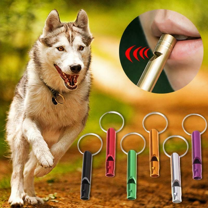 Pet Training Whistle Dogs Puppy Sound Portable Flute Aluminum Alloy Random Color