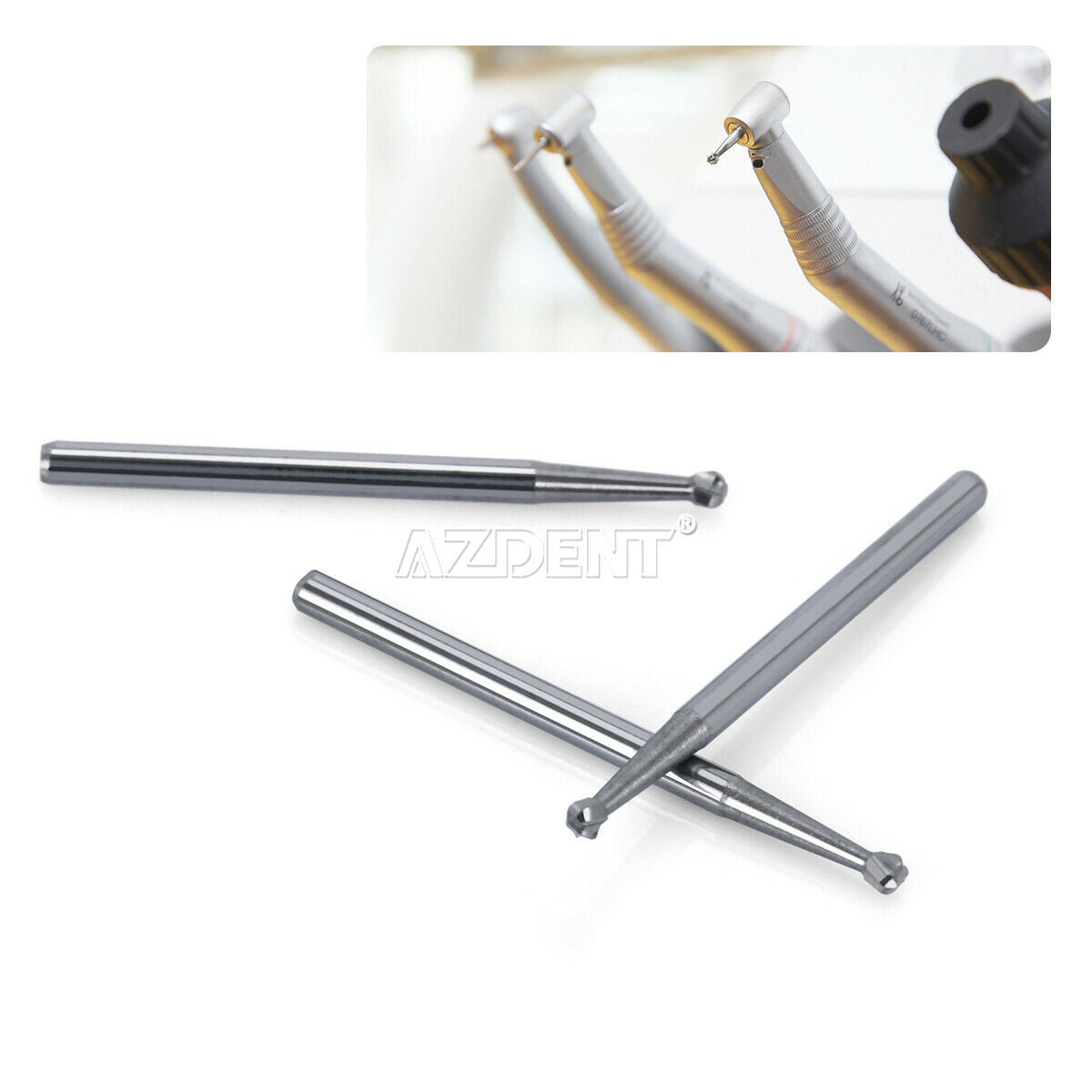 10 Kits Dental Surgical Tungsten Carbide Bur Round Shape 25mm FGXL 4# High Speed