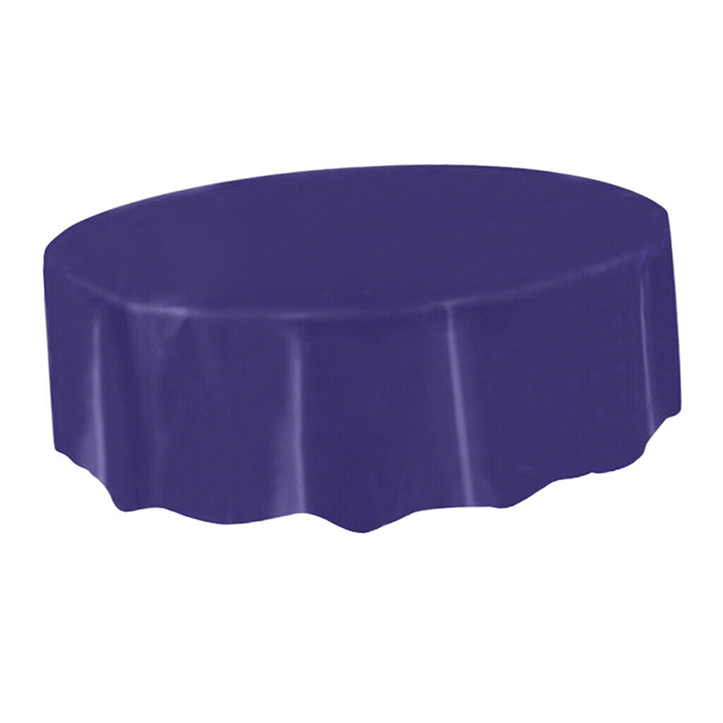 Plastic Disposable Table Covers Round Tableware Wedding Party Purple