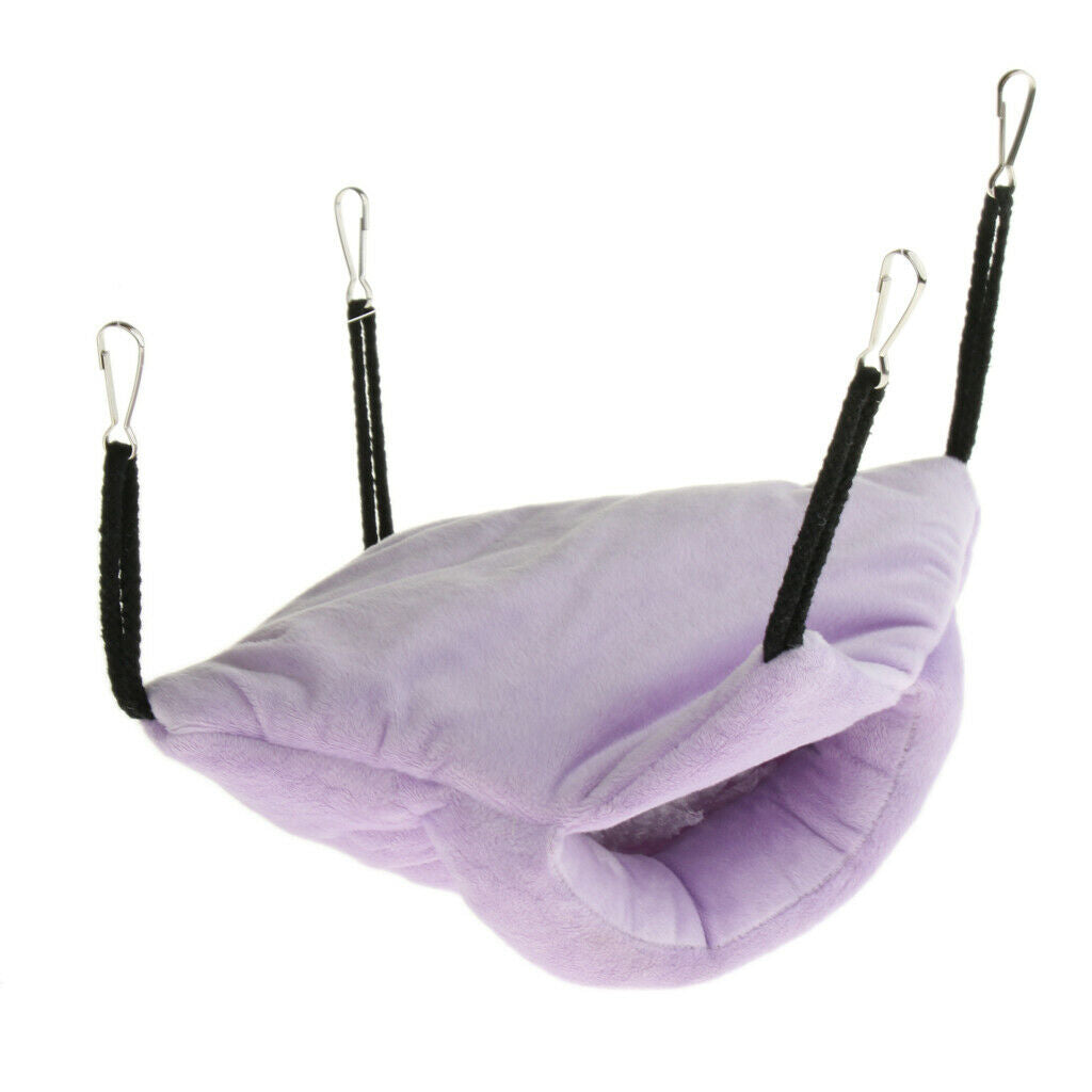 Parrot Budgie Lovebird Parakeet Cotton Comfy Hammock Bed Nest Purple S