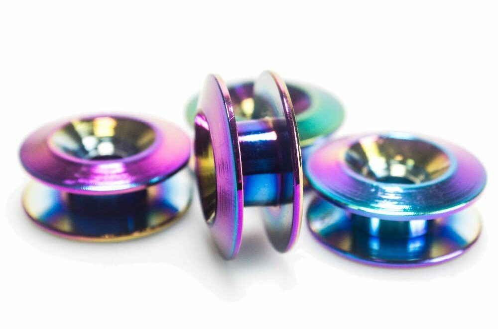 Neo Chrome Quick Release Car Bumper Fender Trunk Hatch Lid Aluminum Fastener Kit