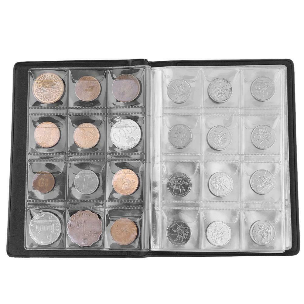 120 Slots Coin Album Holder Storage Collection Collecting Stock Pocket