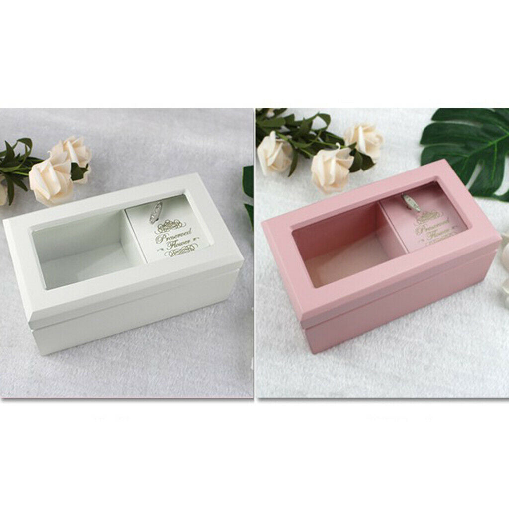 Musical Wooden Jewelry Box Organizer Jewelry Display Jewelry Gift Box White