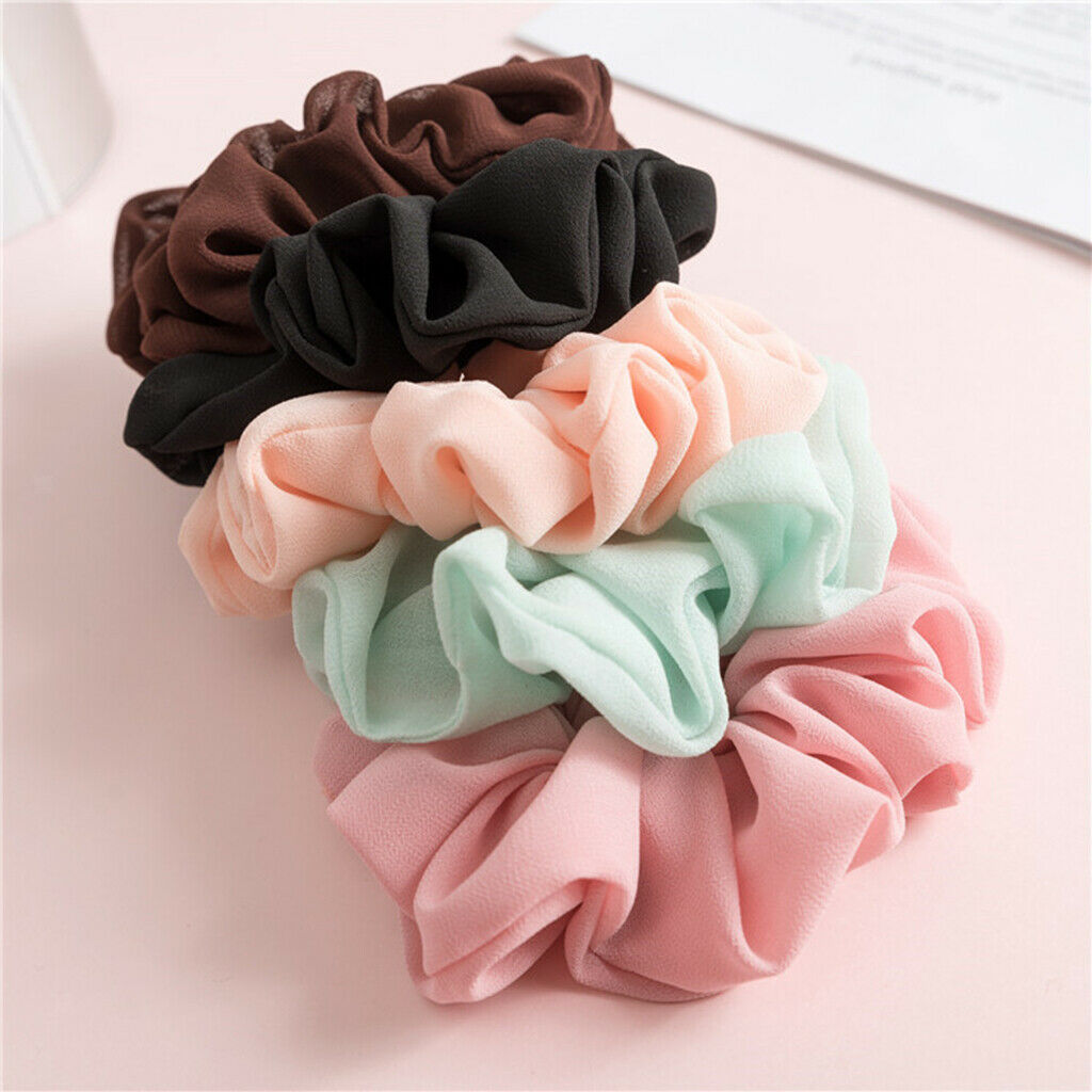 11pcs Silk Hair Scrunchies Stretchy Ponytail Holder Rope Hairband Updo Tool