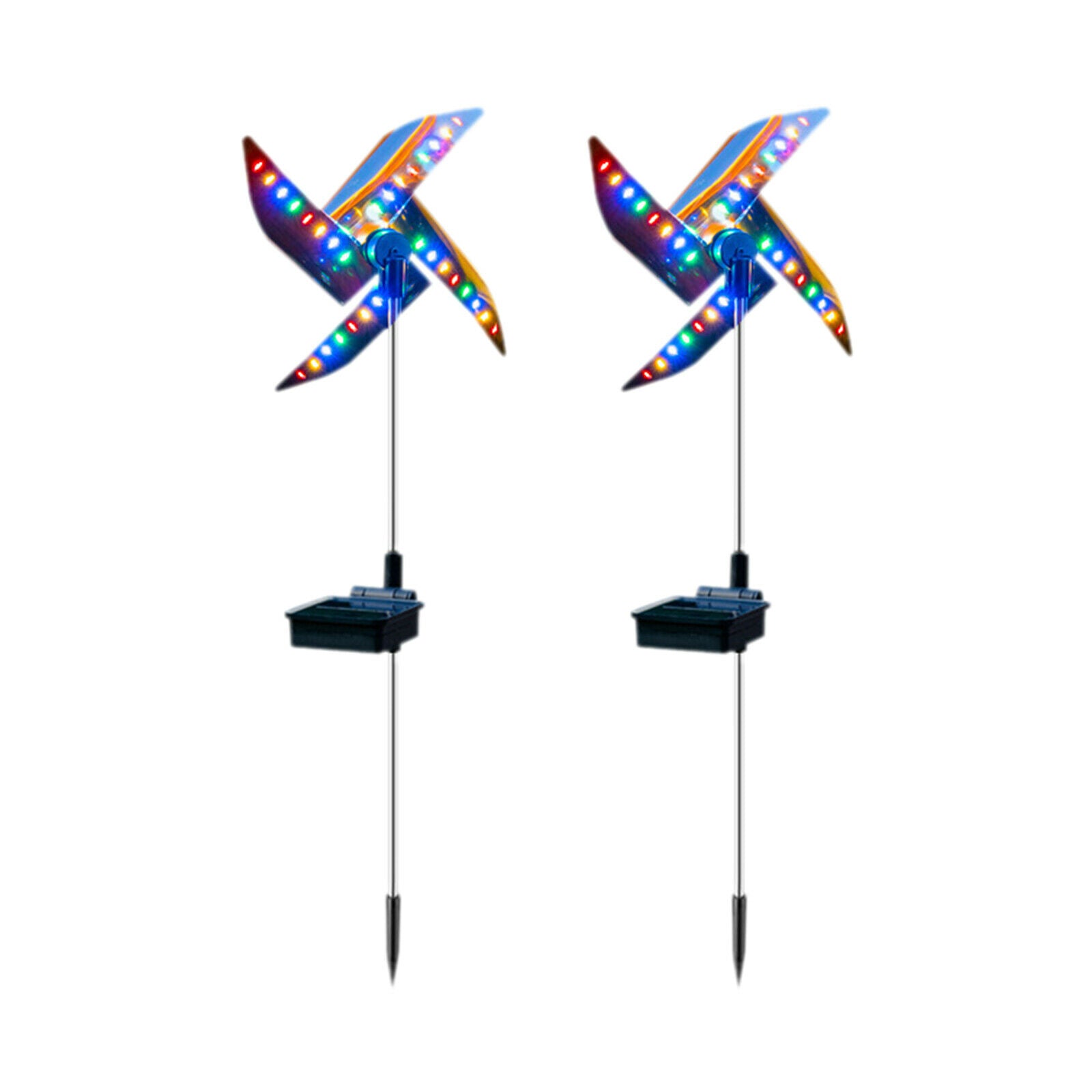 2pcs 32 LED Windmill Stake Solar Garden Light Path Lighting for Christmas
