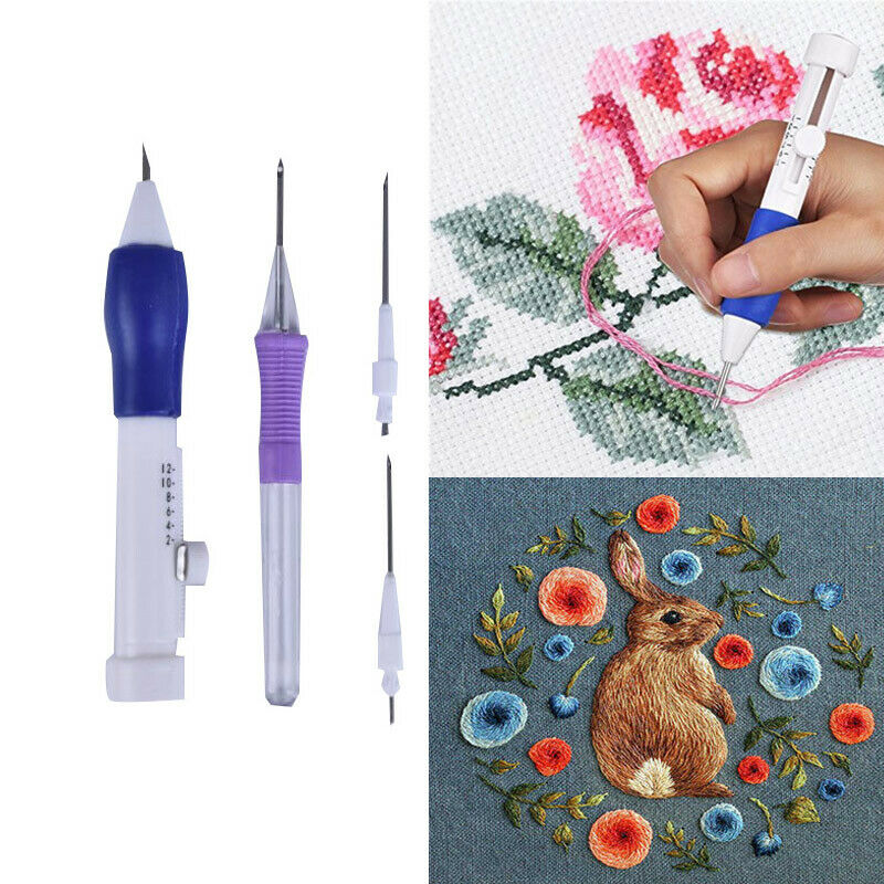 1Set DIY Hand Embroidery Pen Practical Plastic DIY Crafts Magic Embroider.l8