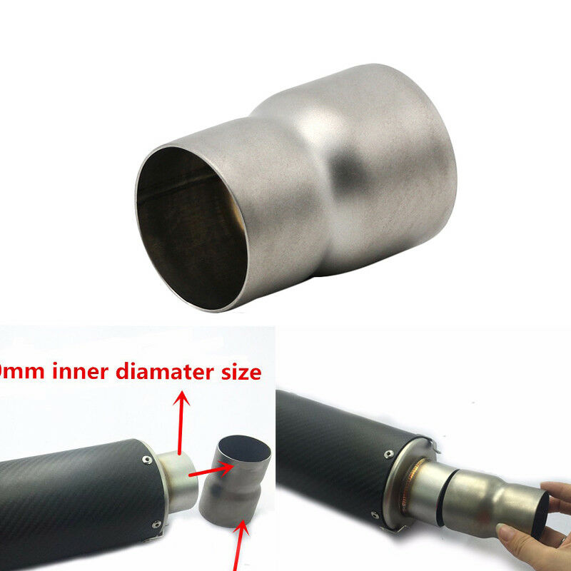 60mm-51-36mm Motorcycle Exhaust Pipe Reducer Connector Tube Welding Head Adapter