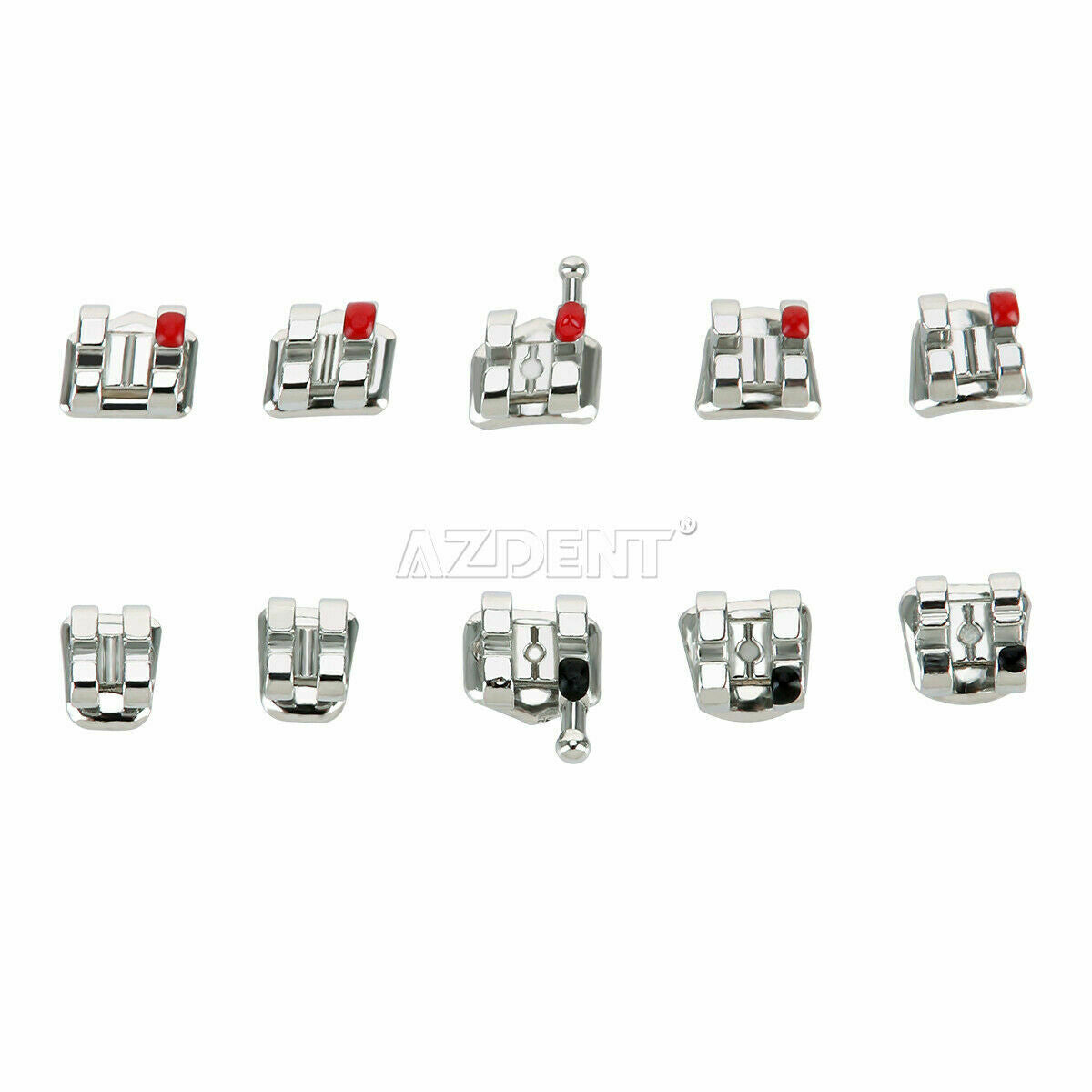 20 Packs Dental Orthodontic Metal Brackets Braces Mini Roth.018 Hooks 345 AZDENT