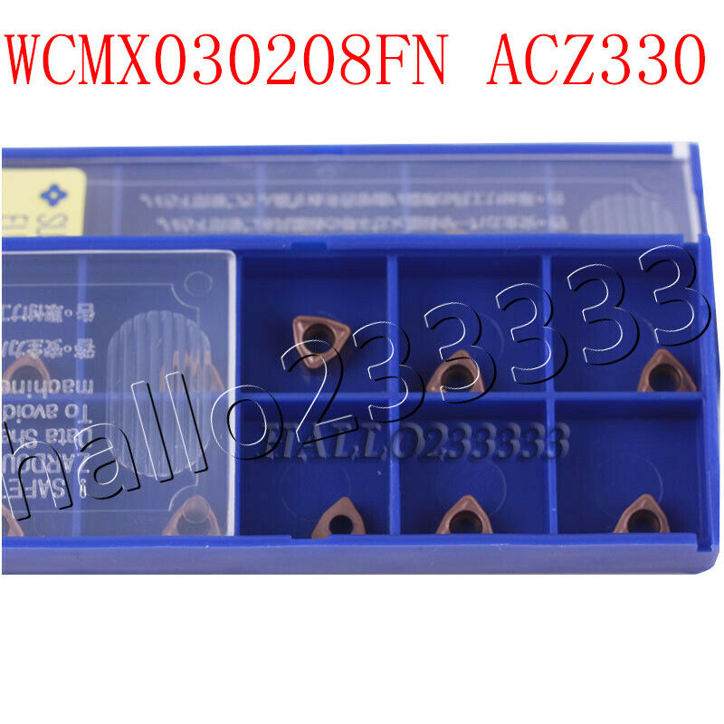 10pcs WCMX030208FN ACZ330 alloy Carbide Inserts in U drill bits for WC u drill