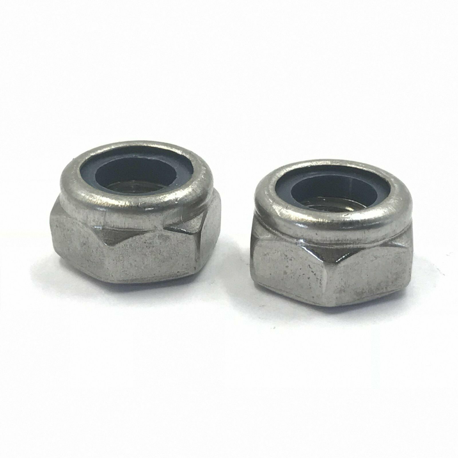 M12 x 1.75 Stainless Steel Nylon Lock Hex Nut Right Hand Thread 12Pcs [M1]