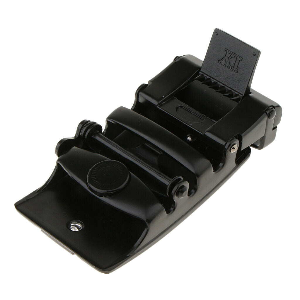 Mens Black Dress Leather Belt Ratchet Automatic Metal Buckle Replacements