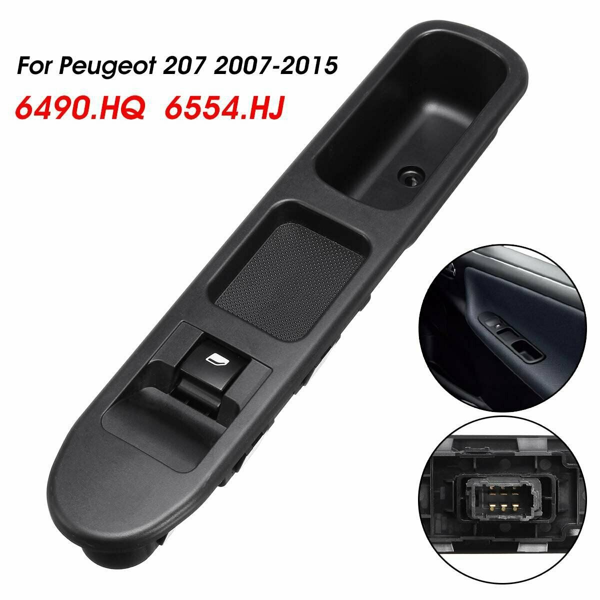 Passenger Side Electric Window Control Switch For Peugeot 207 2007-2015 6490.HQ