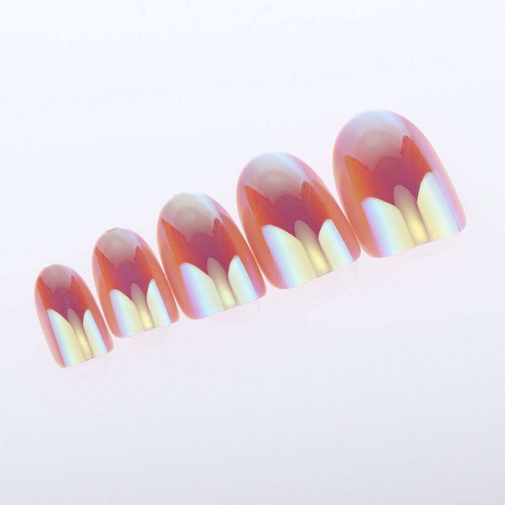 34 Pcs Nail Art Tips Set Ombre False Nails & Salon DIY Manicure Suction Tool