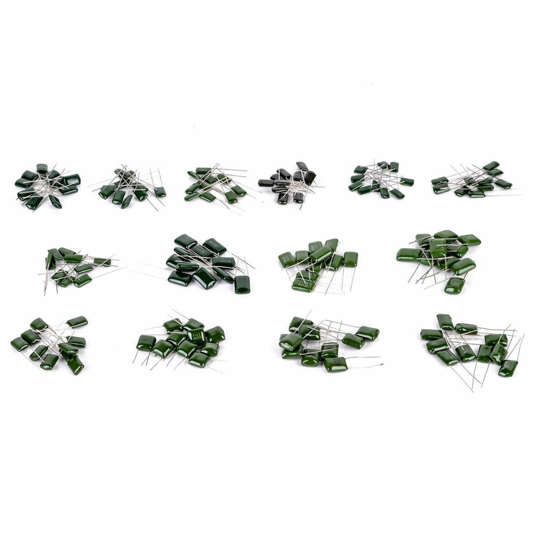 14Values  630V Polyester Film Capacitor Electrolytic Assortment Kit 140Pcs