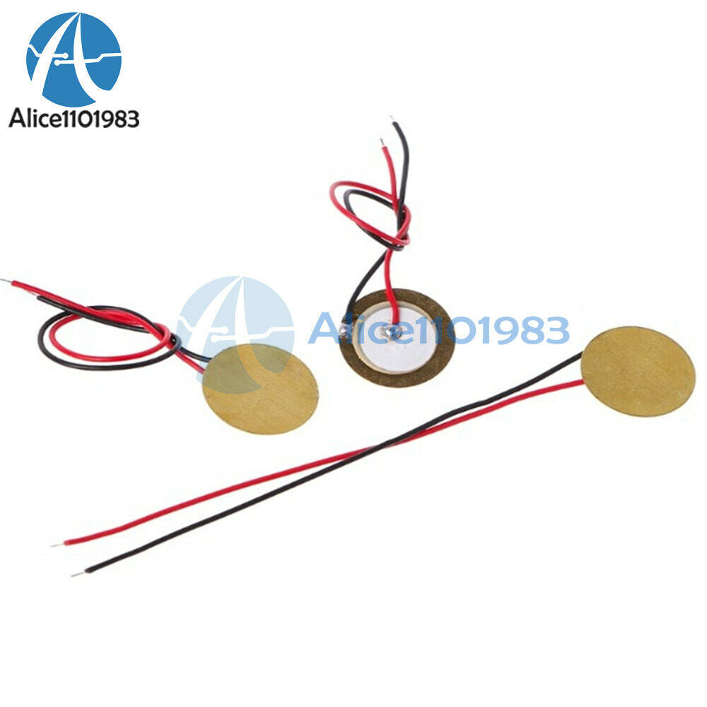 10X Piezoelectric Piezo Ceramic Wafer Plate Diameter 15mm Buzzer Loudspeaker