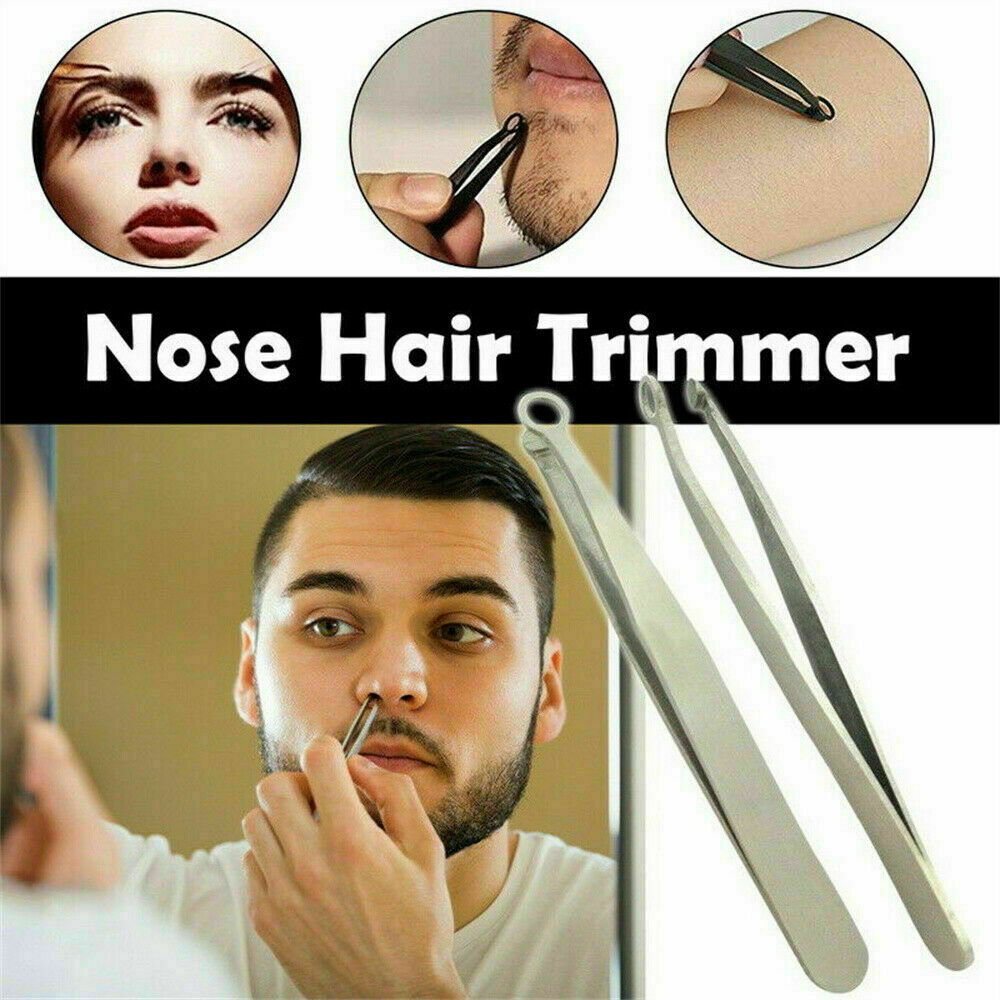 Universal Nose Hair Trimming Tweezers New TOP Stainless Steel Clip Tool AU