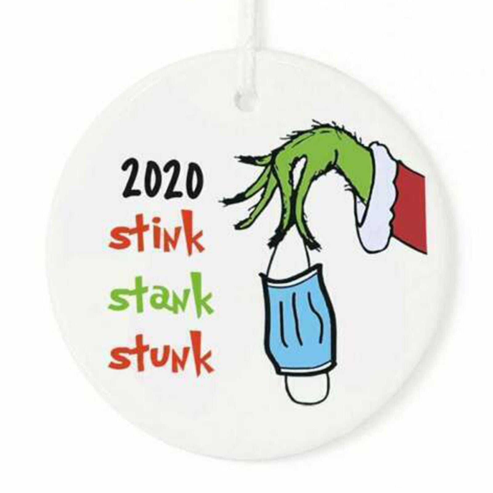 Christmas 2020 Stink Stank Stunk Quarantine Ornament Xmas Tree Hanging Decor