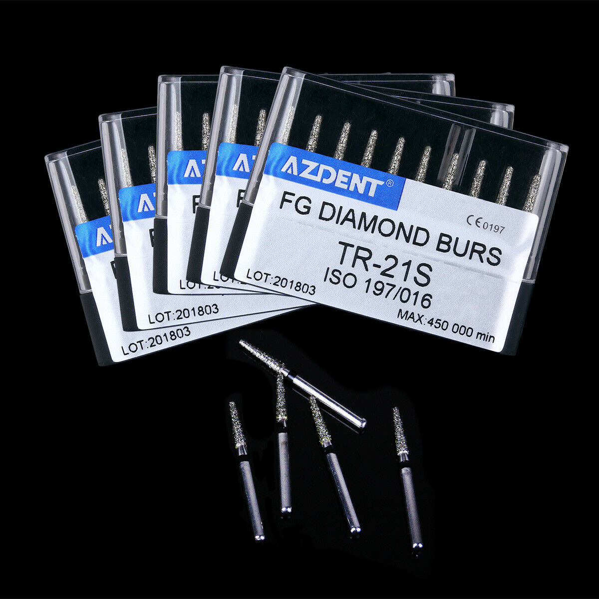 20 Boxes Dental Diamond FG Burs TR--21S Cavity Preparation Kit 10pcs/Pack New