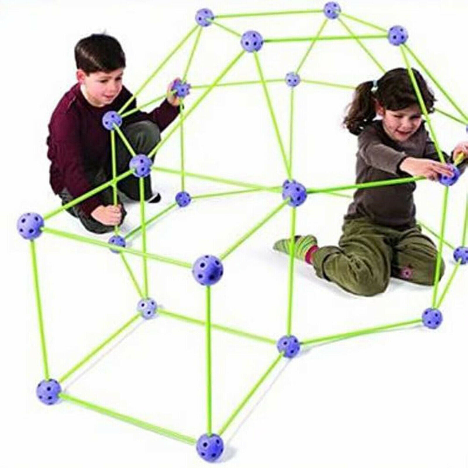 87 Pieces Creative Kids Fort Building Kits Castles Play Tent Construction
