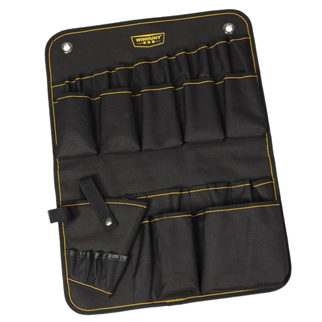 Electrician Tool Pouch Bag, Durable Black Oxford, Multi-pocket, Durable,