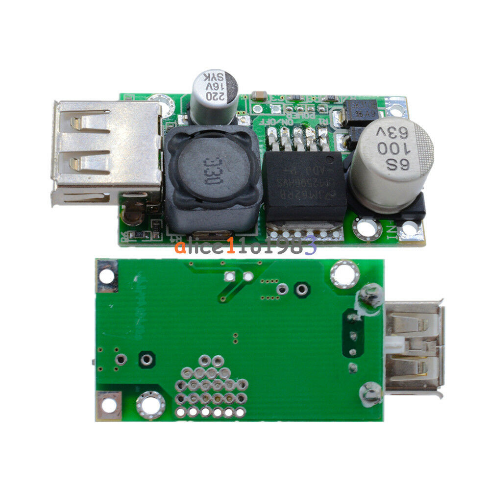 DC-DC Buck 5V LM2596HV Converter Module 9V/12V/24V/36V/48V to 5V 3A USB Charger