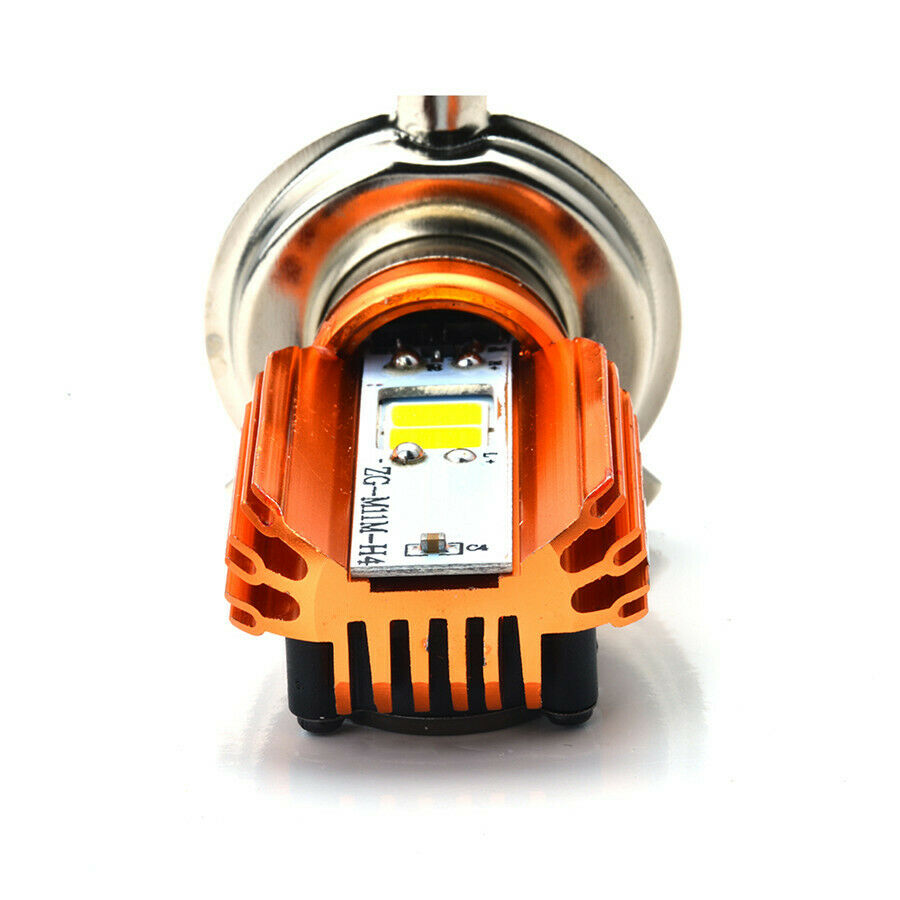 1 Pc 12V White 6000K H4 Motorcycle  Headlight 2000Lm High Beam/1800Lm Low Beam
