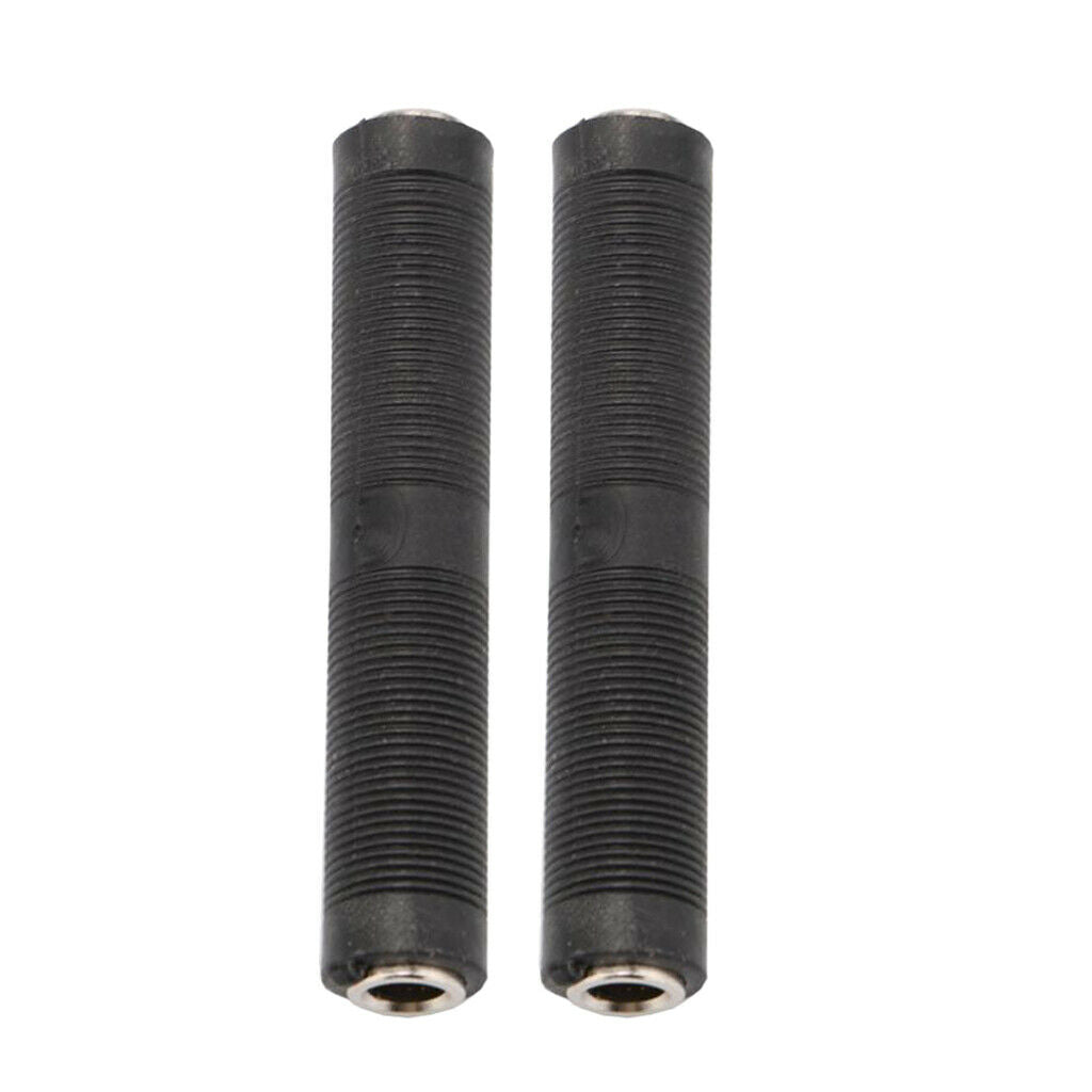 2Pcs Mono 6.35mm 1/4" Female to Female Audio Coupler Adapter