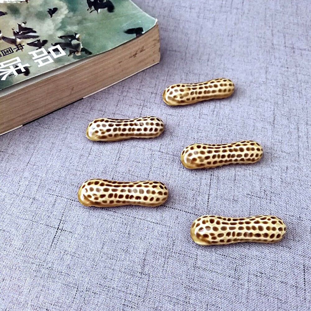 2x Ceramic Peanut Chopstick Rest Rack Household Tableware Pen Holder Tabel Decor