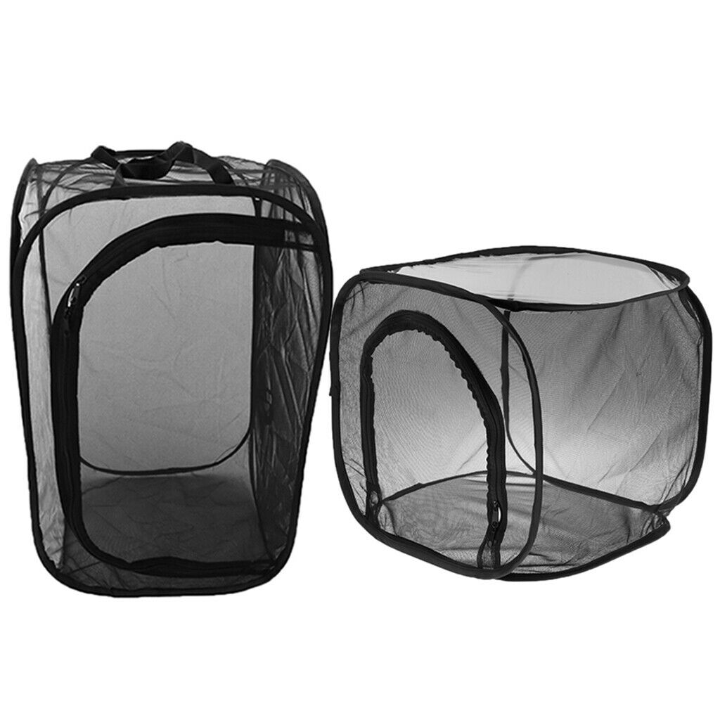 2 pcs Foldable Insect Butterfly Habitat House Terrarium Breeding Cage