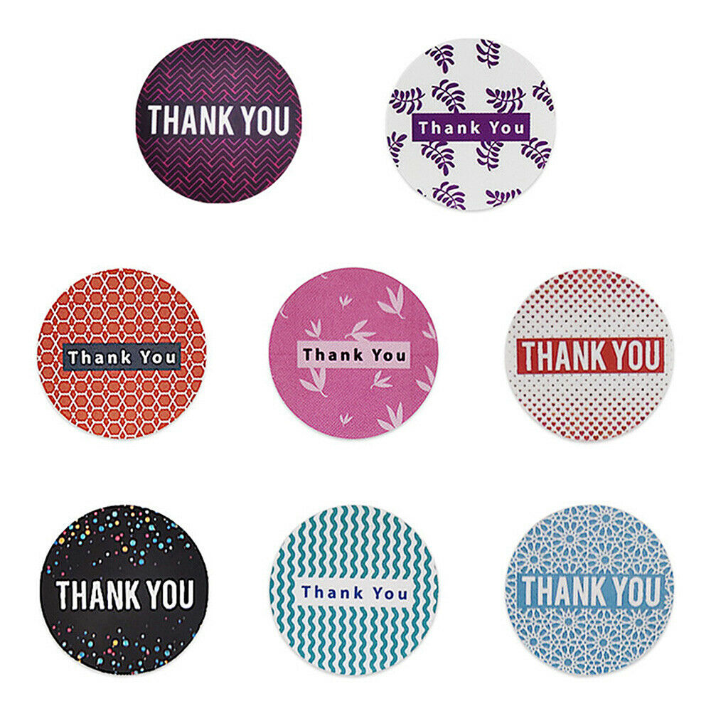 500Pcs/Roll 1'' Thank You Adhesive Stickers Seal Label Scrapbooking Envelope Tag