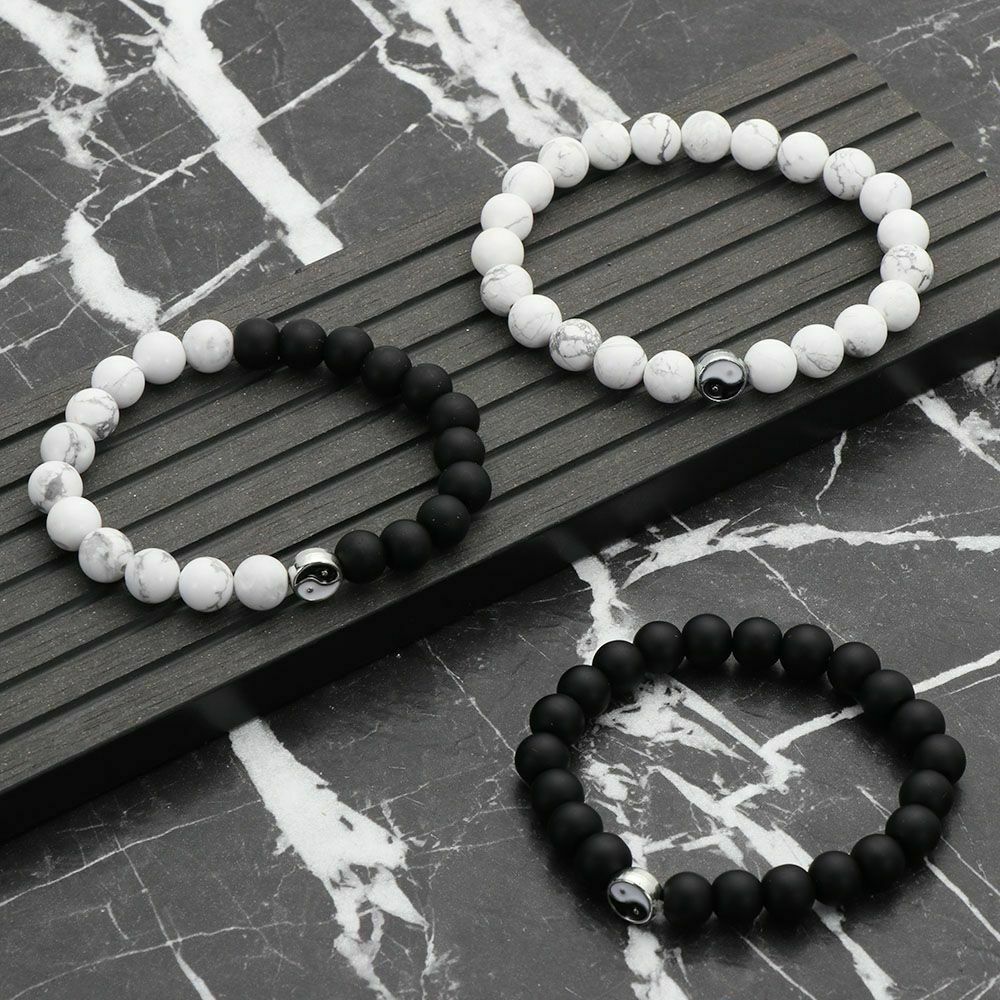 Accessories Jewelry Bracelet Braided Hand Rope Yin Yang Charm Pendant Wristband