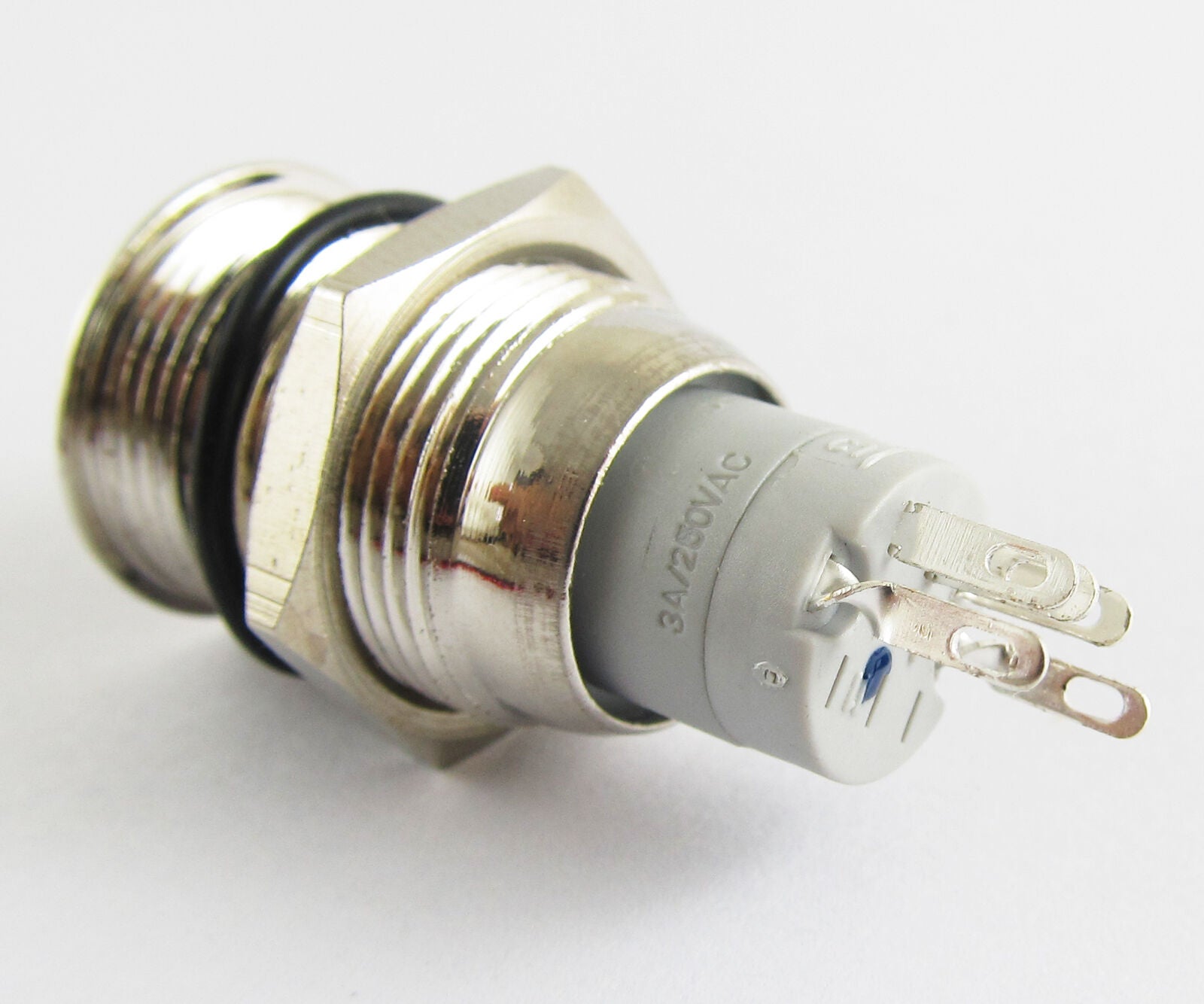 Metal Blue LED Push Button Momentary Waterproof Self-Locking Switch 16mm QN16-C5