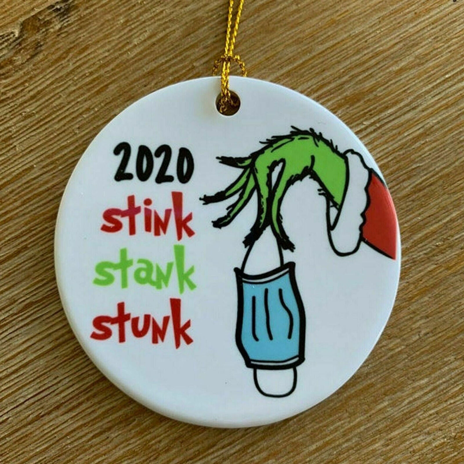 Christmas 2020 Stink Stank Stunk Quarantine Ornament Xmas Tree Hanging Decor