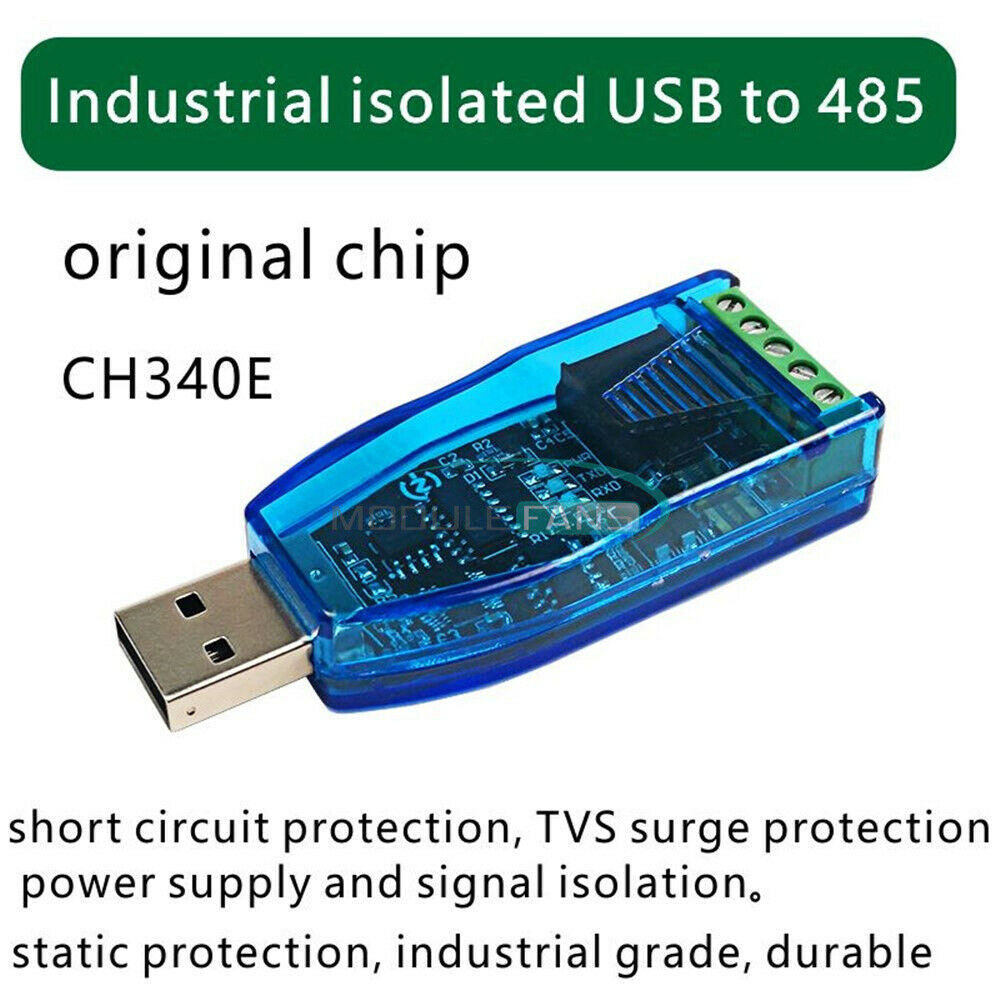 Industrial Grade USB To RS485 Communication Module TVS  Protection CH340