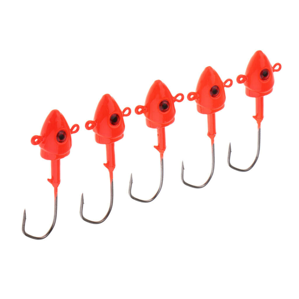 5pcs Fishhooks Lead Jig Head Hook Carbon Steel Jig Fishing Baits 21g/6cm