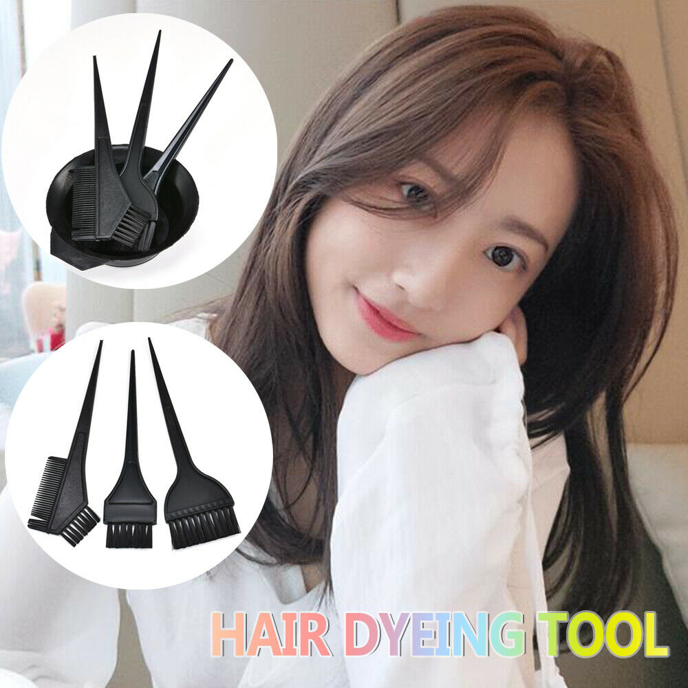 Pro 4Pcs Salon Hair Color Dyeing Brush Comb Mixing Bowl Hair Tint Dyeing Tools