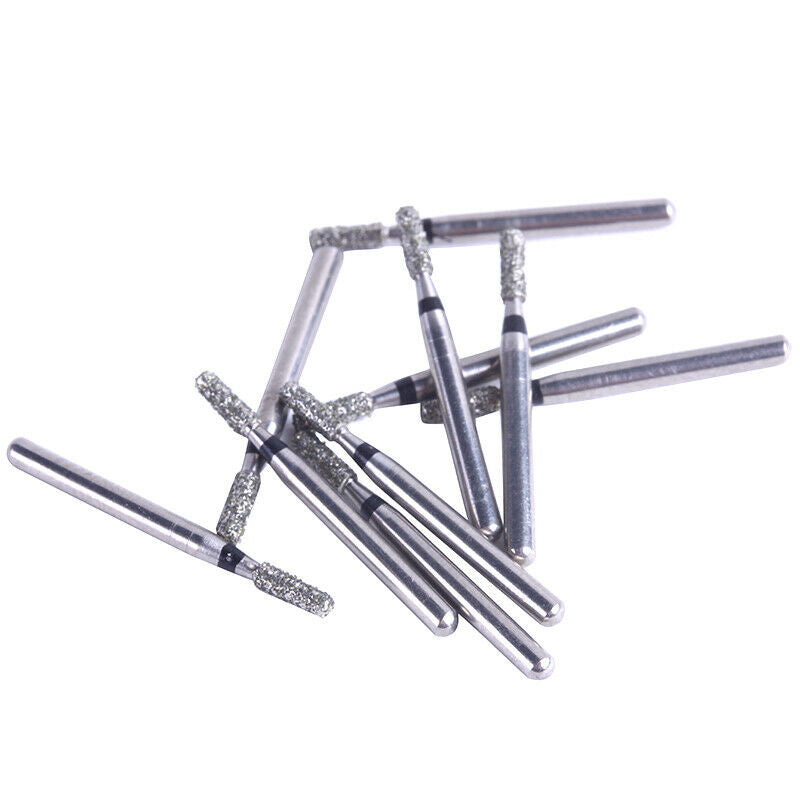 20 X Dental Diamond Burs  SF-31 Cylindrical Round Head for High Speed Handpiece