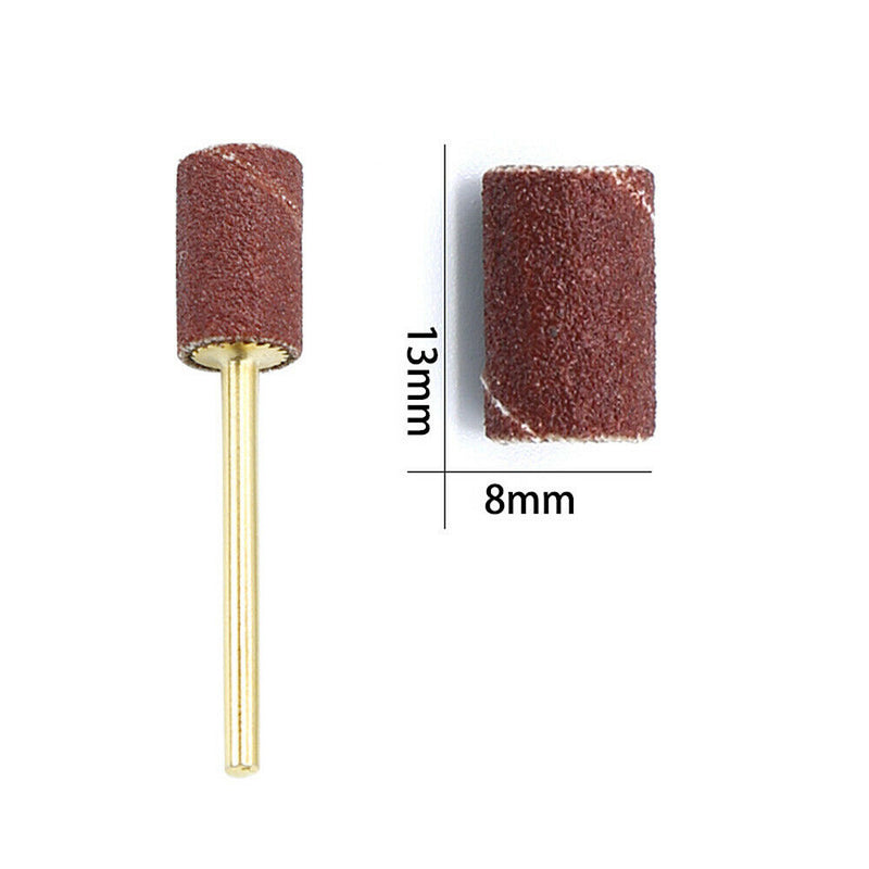 50Pcs Nail Drill Bit Art Sanding Band Files Polish Electric Remover Grinding DIY
