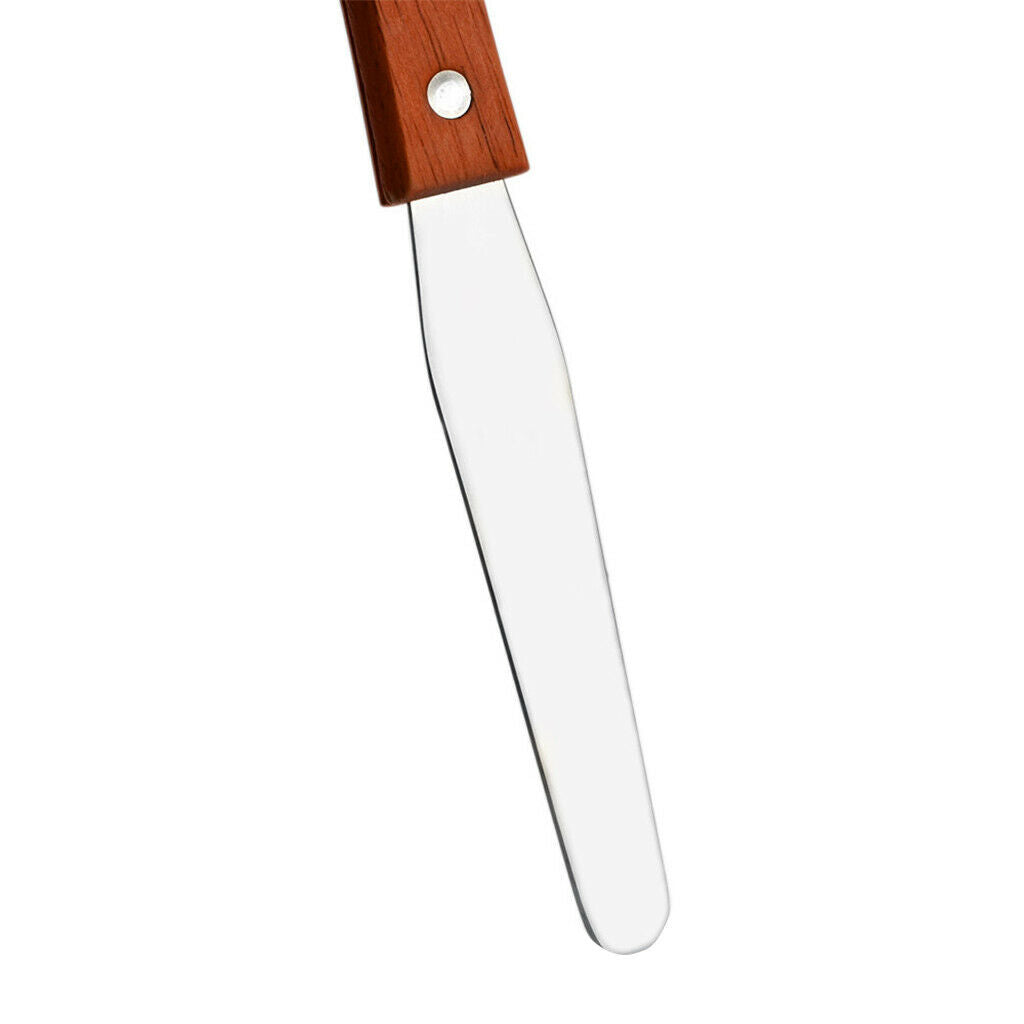 2x Waxing Spatula Metal Wax Mixing Applicator Wood Handle Hair Removal Tools