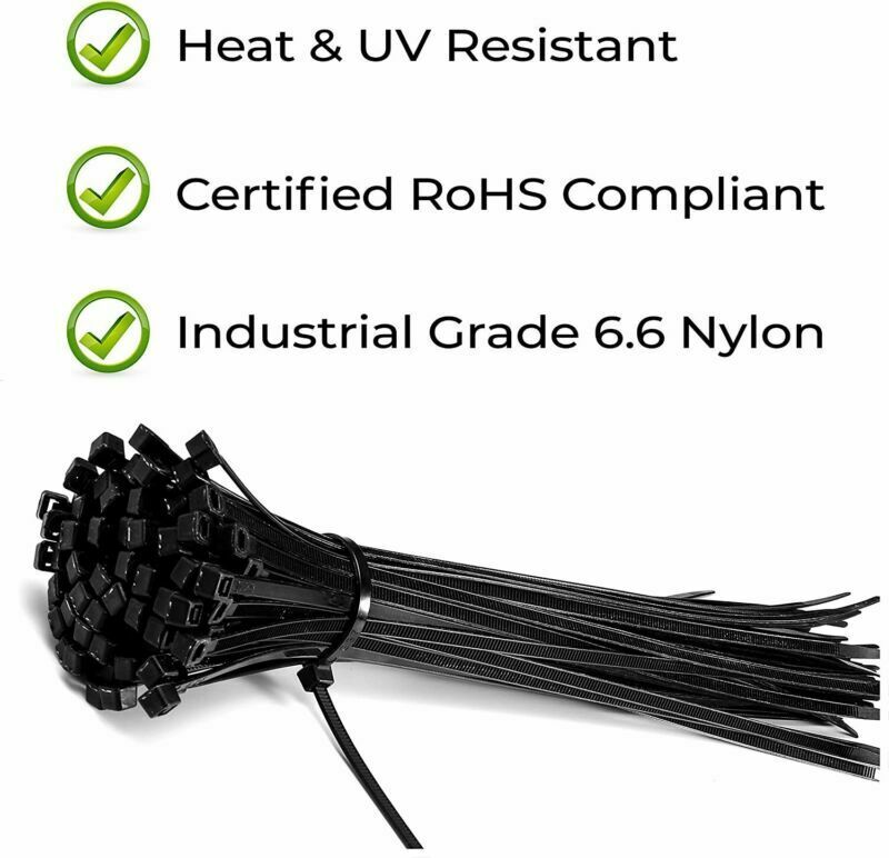 100Pc 8.8mm 10*400 Nylon Cable Ties Long Super Strong Nylon Cord Wrap Cable Ties
