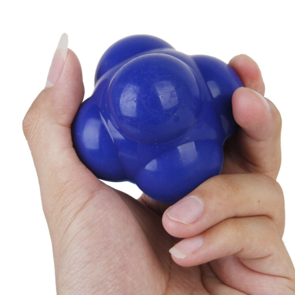Blue Silicone Reaction Ball - Soccer / Baseball / Softball Trainer for Improve