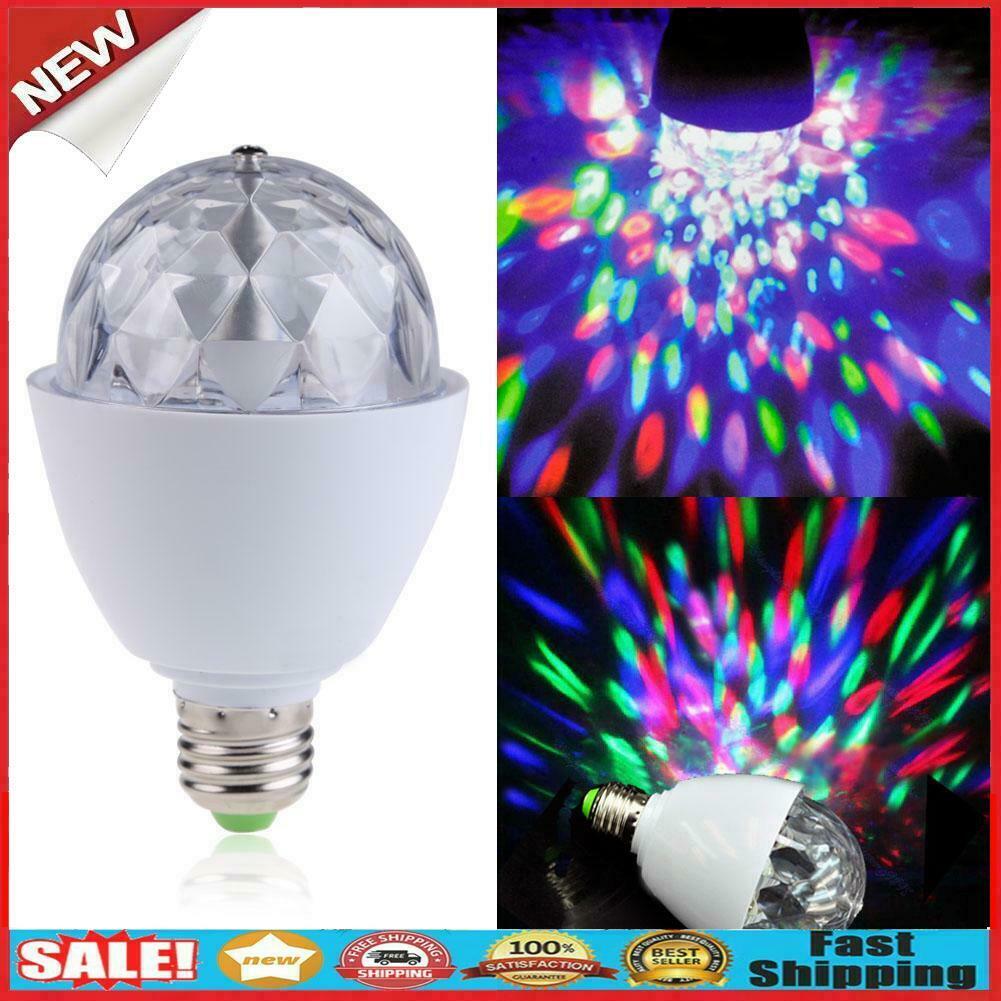 Crystal Ball Stage Lights Led E27 RGB Rotating Lamp For Party Disco DJ Bar @