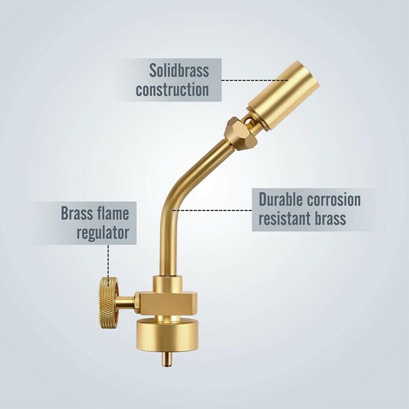 Brass Pencil Flame Propane Welding Torch Head, Start Metal Handle Torch MAPPG2Y4