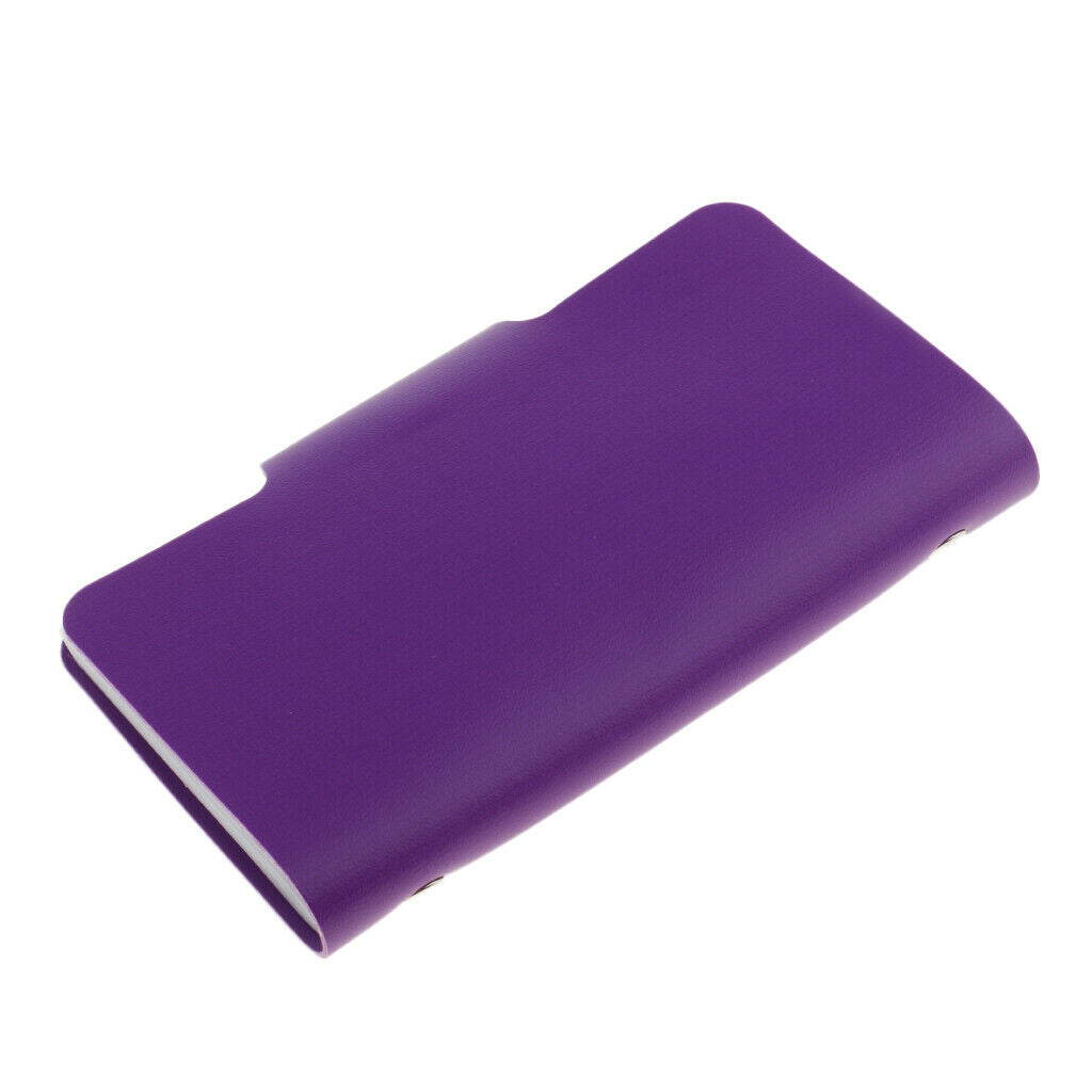 24 Slot Nail Art Stencil Stamping Plate Holder Organizer Case Bag Purple