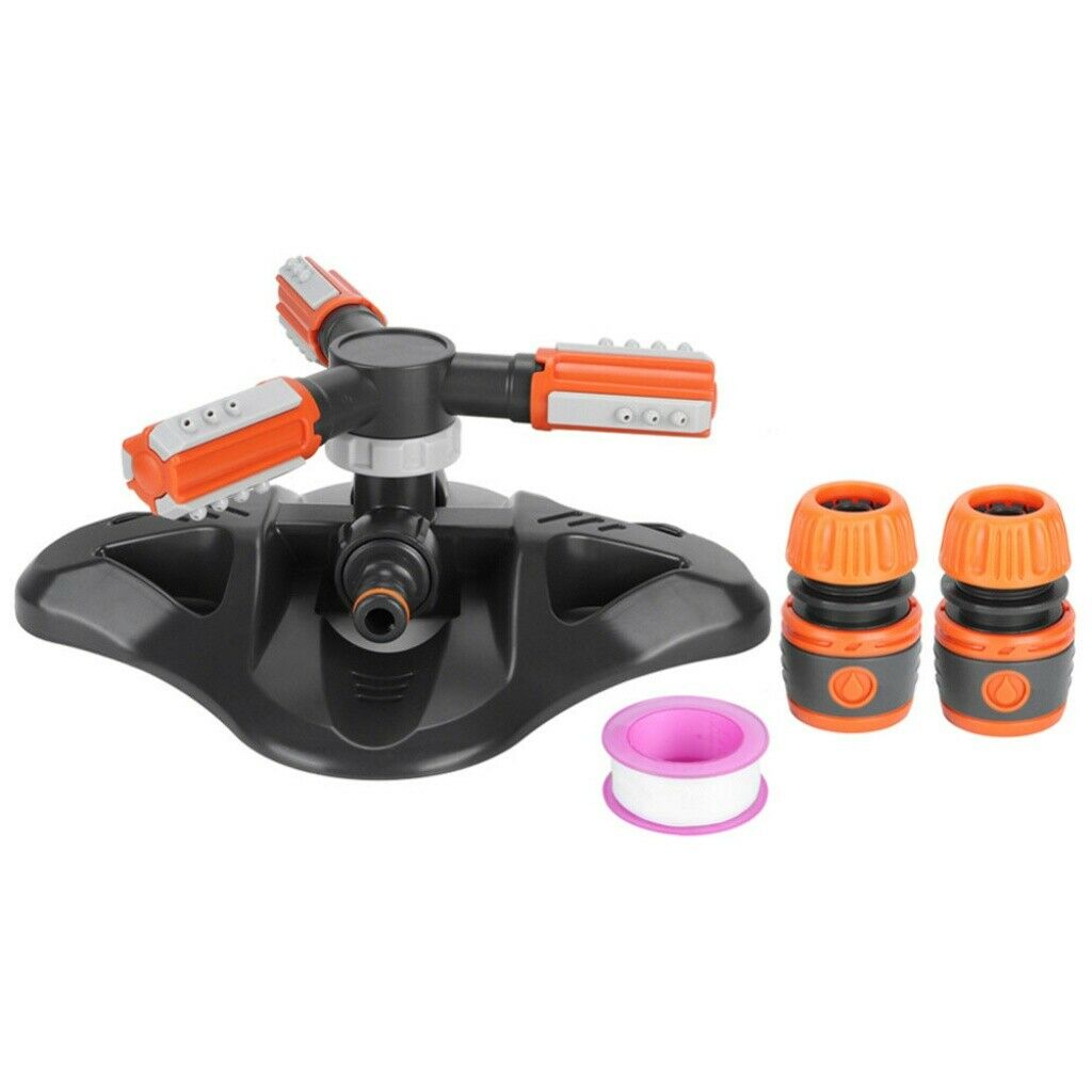 3 Arm Adjustable Garden Sprinkler Lawn Irrigation Spray Nozzle Roof Cooling Tool