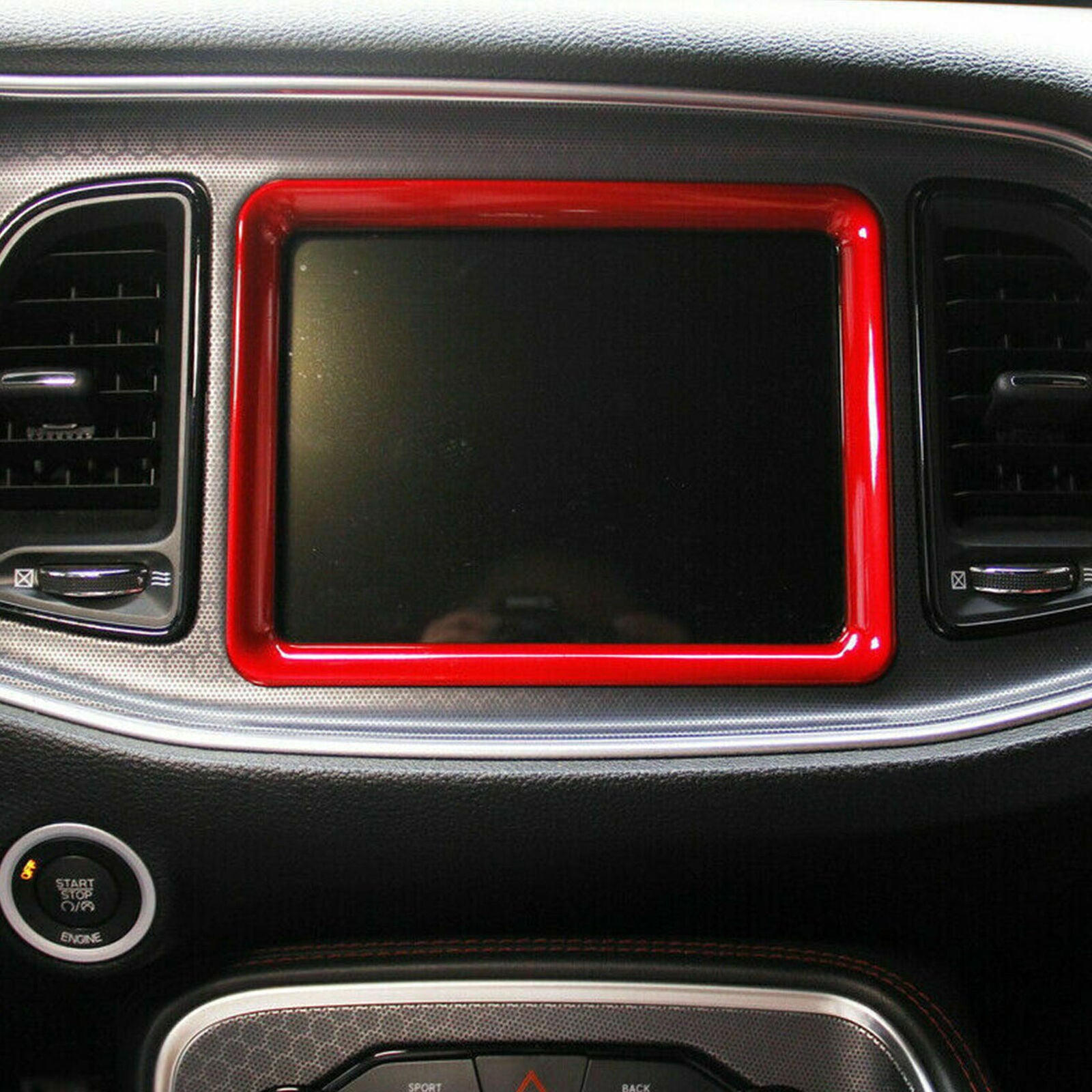 RED Accessories Console Dashboard Trim For Dodge Challenger Charger 2015-19