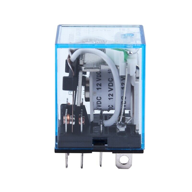 12V DC Coil Power Relay DPDT LY2NJ HH62P-L JQX-13F 10A With PTF08A Socket BaseR8