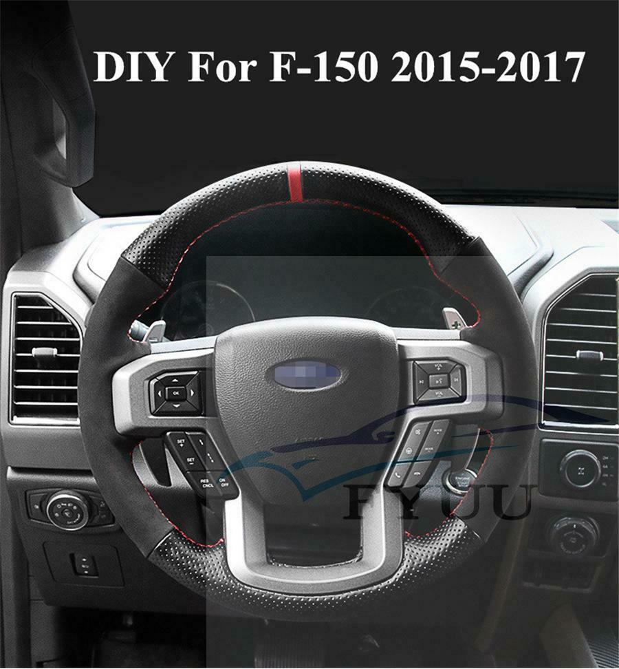 Car Steering Wheel Cover For Ford F-150 2015 2016 2017 King Ranch Lariat Leather