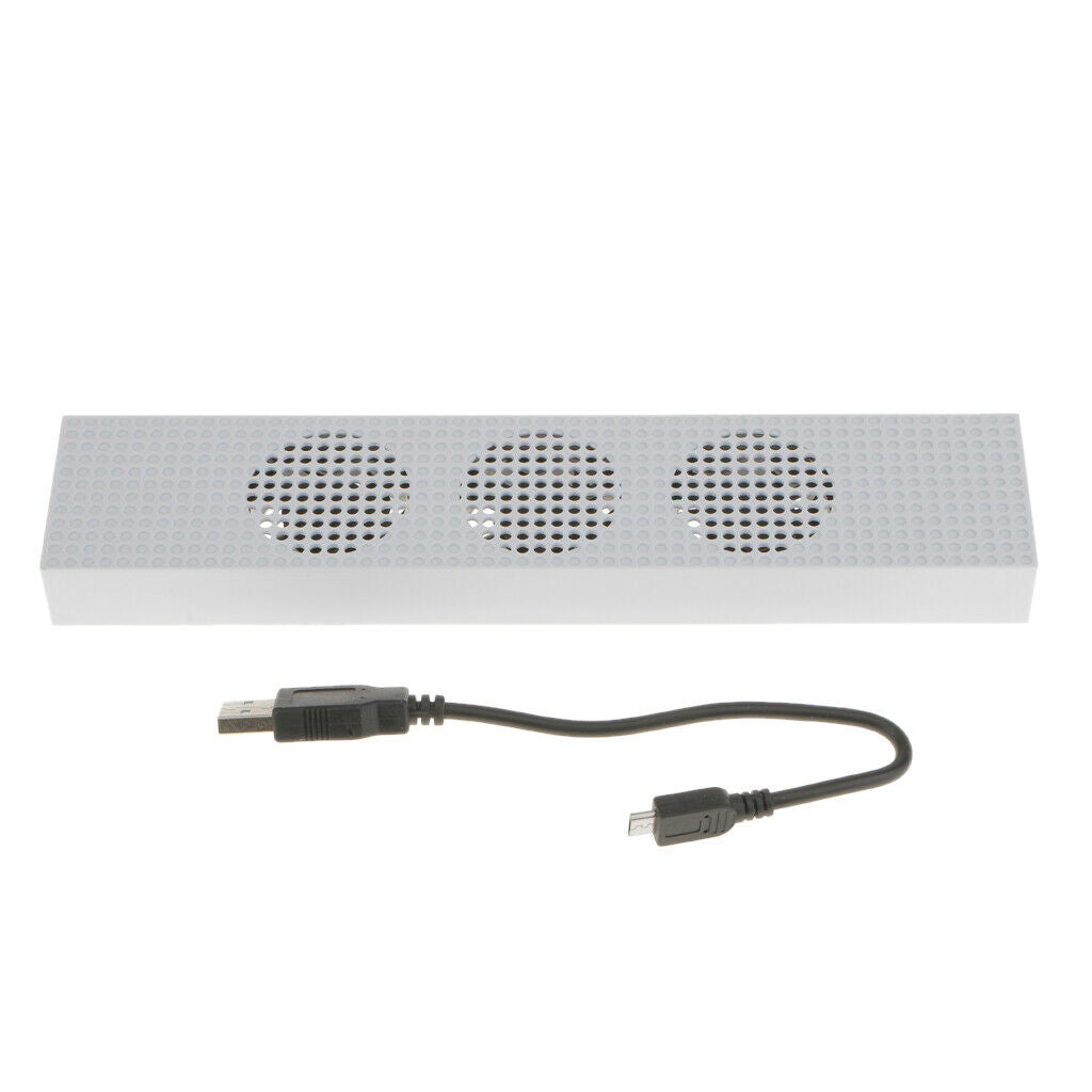 3 Cooling Fan W / 2 Usb Port For Xbox One S High Speed White